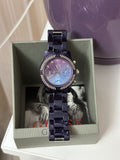 Guess Confetti Diamonds Purple Dial Purple Steel Strap Watch for Women - W0774L4