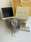 Michael Kors Bradshaw Chronograph Silver Dial Two Tone Steel Strap Watch For Women - MK5912