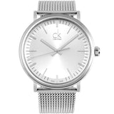 Calvin Klein Surround Silver Dial Silver Mesh Bracelet Watch for Men - K3W21126