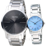 Calvin Klein City Mother of Pearl Blue Dial Silver Steel Strap Watch for Women - K2G2314X