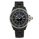 Chanel J12 Quartz Ceramic Black Dial Black Steel Strap Watch for Women - J12 H0682