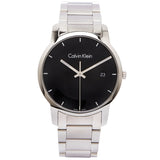 Calvin Klein City Chronograph Black Dial Silver Steel Strap Watch for Men - K2G2G14Y