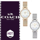Coach Park Mother of Pearl Dial Rose Gold Mesh Bracelet Watch for Women - 14503511