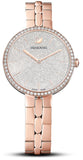 Swarovski Cosmopolitan Diamond Powder Silver Dial Rose Gold Steel Strap Watch for Women - 5517803