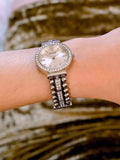 Guess Gala Diamonds Silver Dial Silver Steel Strap Watch for Women - GW0401L1