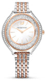 Swarovski Crystalline Aura White Dial Two Tone Mesh Strap Watch for Women - 5644075