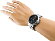 Tommy Hilfiger Daniel Black Dial Silver Steel Strap Watch for Men - 1710413