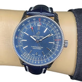 Breitling Navitimer Automatic 41 Blue Dial Blue Leather Strap Watch for Men - A17326161C1P3