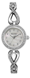 Bulova Crystals Quartz Mother of Pearl Dial Silver Steel Strap Watch for Women - 96X129