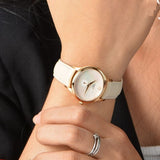 Tissot T Lady Bella Ora Mother of Pearl Dial Cream Leather Strap Watch for Women - T103.310.36.111.00