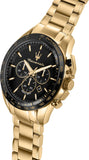 Maserati Traguardo Chronograph Black Dial Gold Steel Strap Watch For Men - R8873612041