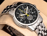 Tissot T Sport PRC200 Chronograph Black Dial Silver Steel Strap Jam Tangan untuk Pria - T17.1.586.52