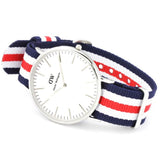 Daniel Wellington Classic Canterbury White Dial Two Tone Nylon Strap Watch For Men - DW00100016