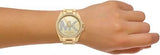 Michael Kors Bradshaw Quartz Gold Dial Gold Steel Strap Watch For Women - MK6555