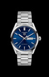 Tag Heuer Carrera Day Date Blue Dial Silver Steel Strap Watch for Women - WBN2012.BA0640