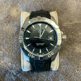 Tag Heuer Aquaracer Quartz Black Dial Black Rubber Strap Watch for Men - WAY1110.FT8021