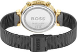 Hugo Boss Flawless Chronograph Black Dial Black Mesh Bracelet Watch for Women - 1502627