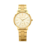 Michael Kors Jaryn Analog Quartz Gold Dial Gold Steel Strap Watch For Women - MK3500