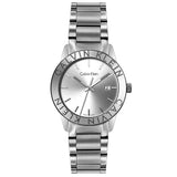 Calvin Klein Steady Silver Dial Silver Steel Strap Watch for Women - K7Q21146