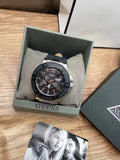 Guess Indovina Quartz Black Dial Black Leather Strap Watch For Men - W0040G9