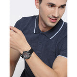 Guess Tread Black Dial Black Rubber Strap Watch for Men - W0967G1