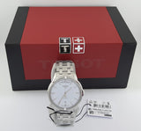 Tissot T Classic Automatic III Day Date White Dial Silver Steel Strap Watch for Men - T065.930.11.031.00