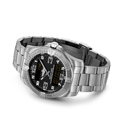Breitling Aerospace Evo Black Dial Silver Steel Strap Watch for Men - E79363101B1E1