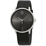 Calvin Klein Accent Black Dial Black Leather Strap Watch for Men - K2Y2X1C3