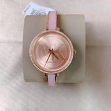 Michael Kors Jaryn Analog Rose Gold Dial Pink Steel Strap Watch For Women - MK4545