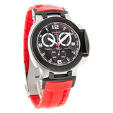 Tissot T Race Chronograph Black Dial Red Rubber Strap Watch for Men - T048.417.27.057.01