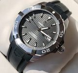 Tag Heuer Aquaracer Caliber 5 Automatic Black Dial Black Rubber Strap Watch for Men - WAY2113.FT8021