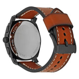 Fossil Machine Chronograph Black Dial Brown Leather Strap Watch for Men - FS5234