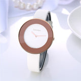 Calvin Klein Chic White Dial White Leather Strap Watch for Women - K7N236K2