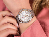 Tommy Hilfiger Ari Diamonds White Dial Grey Leather Strap Watch for Women - 1781980