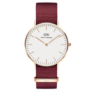 Daniel Wellington Classic Roselyn White Dial Red NATO Strap Watch For Women - DW00100271