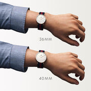 Daniel Wellington Classic Oxford White Dial Two Tone NATO Strap Watch For Men - DW00100001