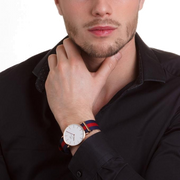 Daniel Wellington Classic Oxford White Dial Two Tone NATO Strap Watch For Men - DW00100001