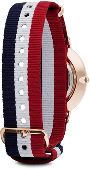 Daniel Wellington Classic Cambridge White Dial Two Tone NATO Strap Watch For Men - DW00100003