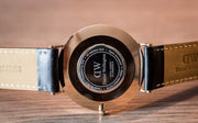 Daniel Wellington Classic Sheffield Black Dial Black Leather Strap Watch For Men - DW00100127