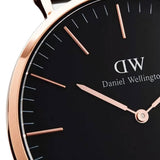 Daniel Wellington Classic Bristol Black Dial Brown Leather Strap Watch for Men - DW00100137