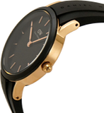 Daniel Wellington Iconic Motion Black Dial Black Rubber Strap Watch For Men - DW00100425