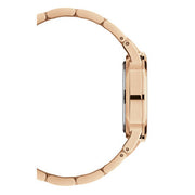 Daniel Wellington Iconic Link White Dial Rose Gold Steel Strap Watch For Women - DW00100211