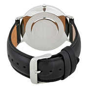 Daniel Wellington Classic Sheffield White Dial Black Leather Strap Watch For Men - DW00100020