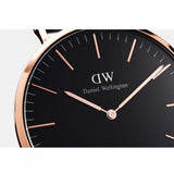 Daniel Wellington Bristol Black Dial Brown Leather Strap Watch For Men - DW00100125