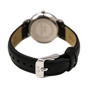 Daniel Wellington Classy Sheffield White Dial Black Leather Strap Watch For Women - DW00100068