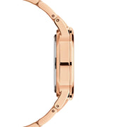 Daniel Wellington Iconic Link Emerald Green Dial Rose Gold Steel Strap Watch For Women - DW00100419