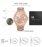 Michael Kors Camille Multifunctional Crystals Rose Gold Dial Rose Gold Steel Strap Watch for Women - MK6961