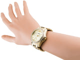 Fossil Riley Gold Dial Gold Steel Strap Watch for Women - ES3203