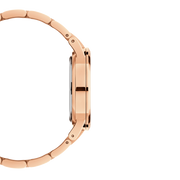 Daniel Wellington Iconic Link Grey Dial Rose Gold Steel Strap Watch For Women - DW00100336