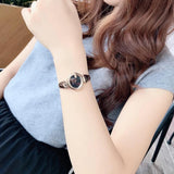 Gucci Guccissima Collection Quartz Black Dial Rose Gold Steel Strap Watch For Women - YA134509